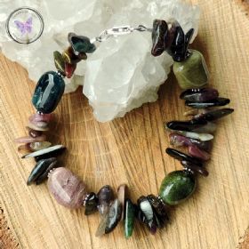 Multi Tourmaline Nugget & Chip Healing Bracelet